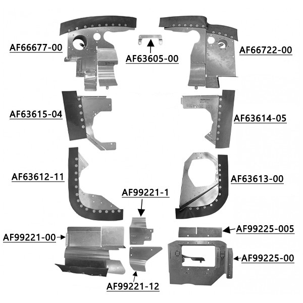 Piper PA-28-140 (1971.5-77) Complete Engine Baffle Set